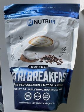 NUTRI11 Coffee Tri Breakfast Collagen Powder